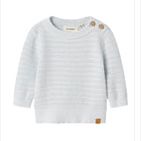 Lil' Atelier Baby Frejo knit trui Ancient Water