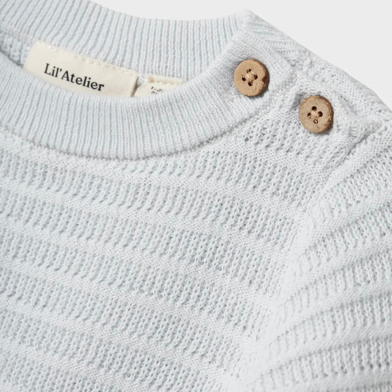 Lil' Atelier Baby Frejo knit trui Ancient Water