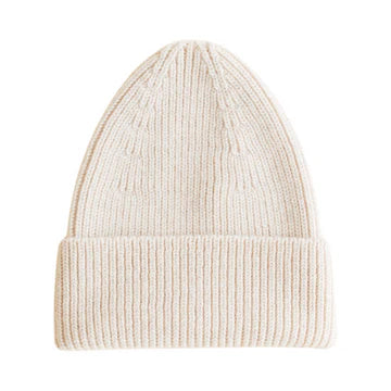 Hvid beanie Fonzie Kids cream