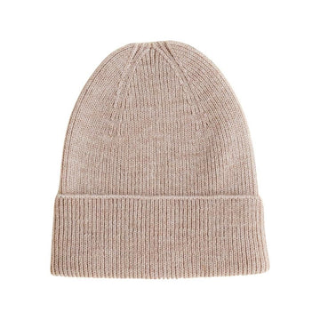 Hvid beanie Fonzie Newborn sand