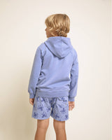 Búho fleece hoodie surf blue