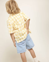 Búho denim bermuda denim bleach