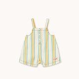 Tinycottons multicolor stripes baby dungaree