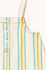 Tinycottons multicolor stripes baby dungaree