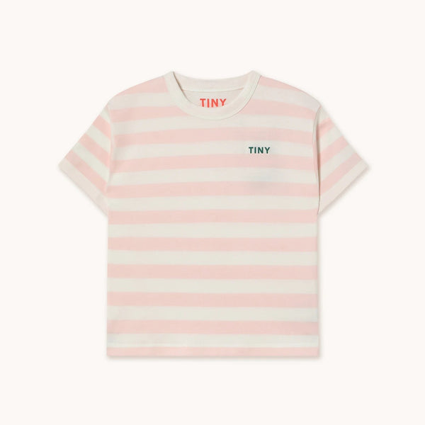 Tinycottons stripes tee pastel pink offwhite