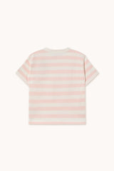 Tinycottons stripes tee pastel pink offwhite