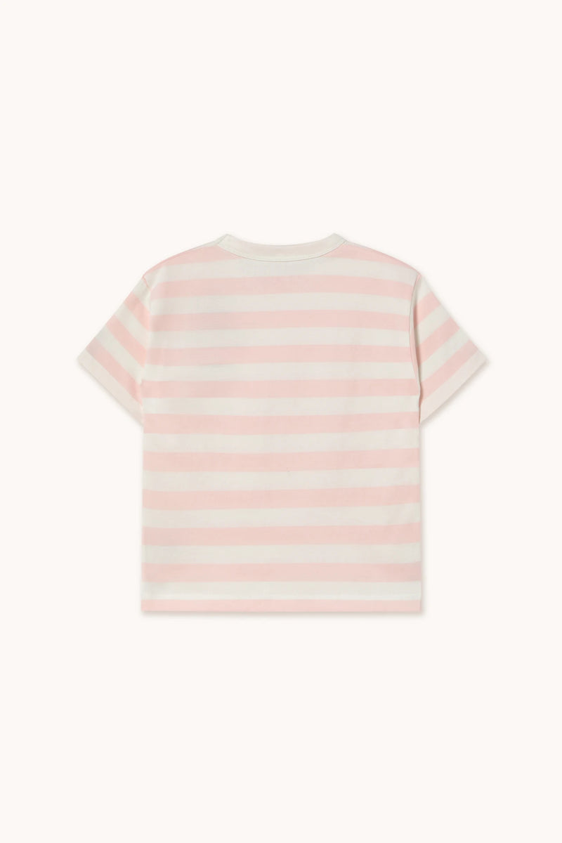 Tinycottons stripes tee pastel pink offwhite