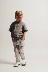 Baje Studio Quint cargo pants blue steel