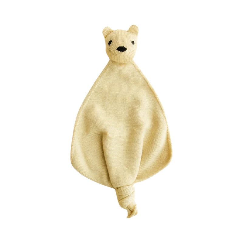 Hvid Teddy Tokki knuffeldoek light yellow