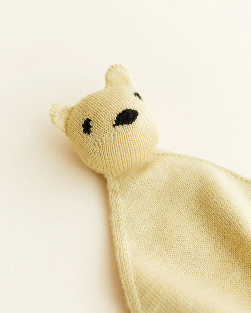 Hvid Teddy Tokki knuffeldoek light yellow