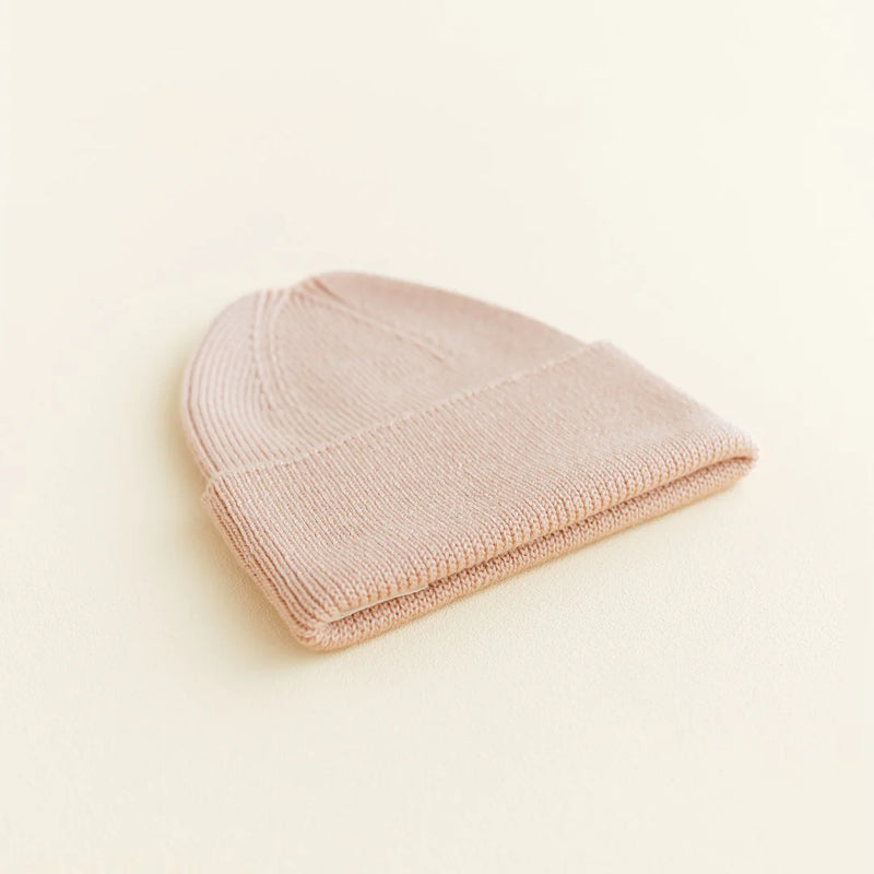 Hvid beanie Fonzie Newborn apricot
