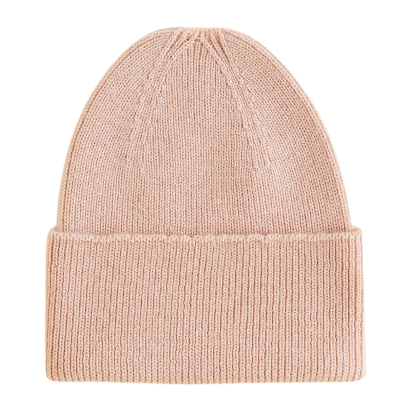 Hvid beanie Fonzie Newborn apricot