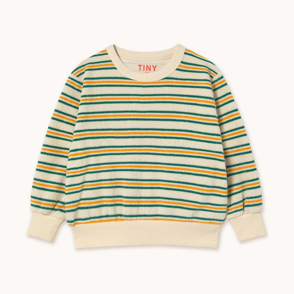 Tinycottons stripes multicolor sweatshirt light cream