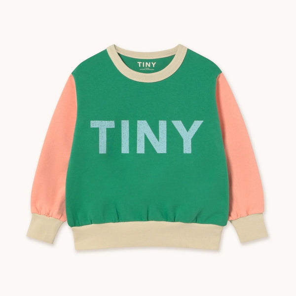 Tinycottons colorblock sweatshirt emerald