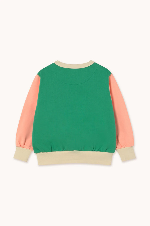 Tinycottons colorblock sweatshirt emerald