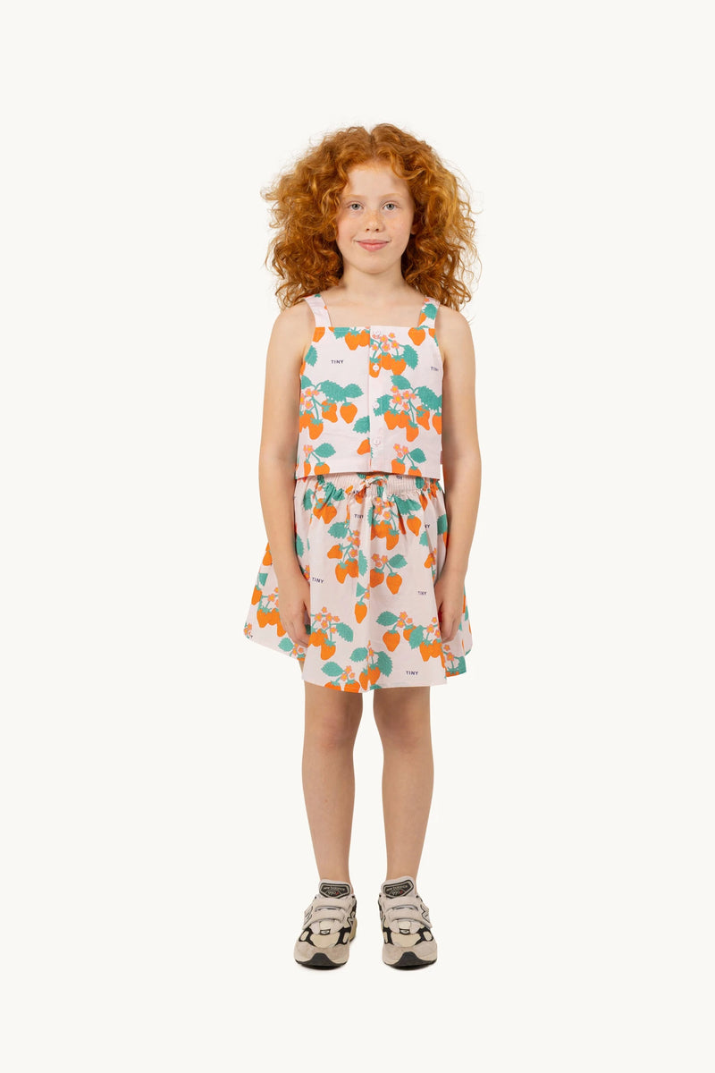 Tinycottons strawberries skirt pastel pink