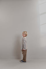 Jenest James ls tshirt brown grey melange