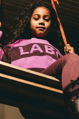 Labo de Colores Rhone trui Pink stripe AOP