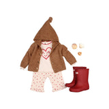 Búho baby mini cuore pants cream pink