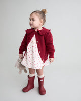 Búho baby mini cuore dress cream pink