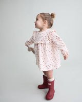 Búho baby mini cuore dress cream pink