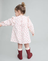 Búho baby mini cuore dress cream pink