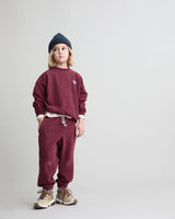 Búho soft fleece jogger pomegranate