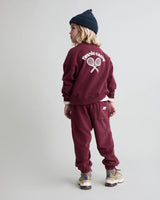 Búho soft fleece jogger pomegranate