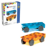 MAGNA-TILES Cars 2 piece blauw oranje uitbreidingsset