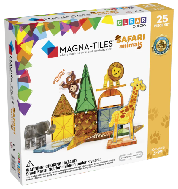 MAGNA-TILES Safari Animals 25 Piece Set