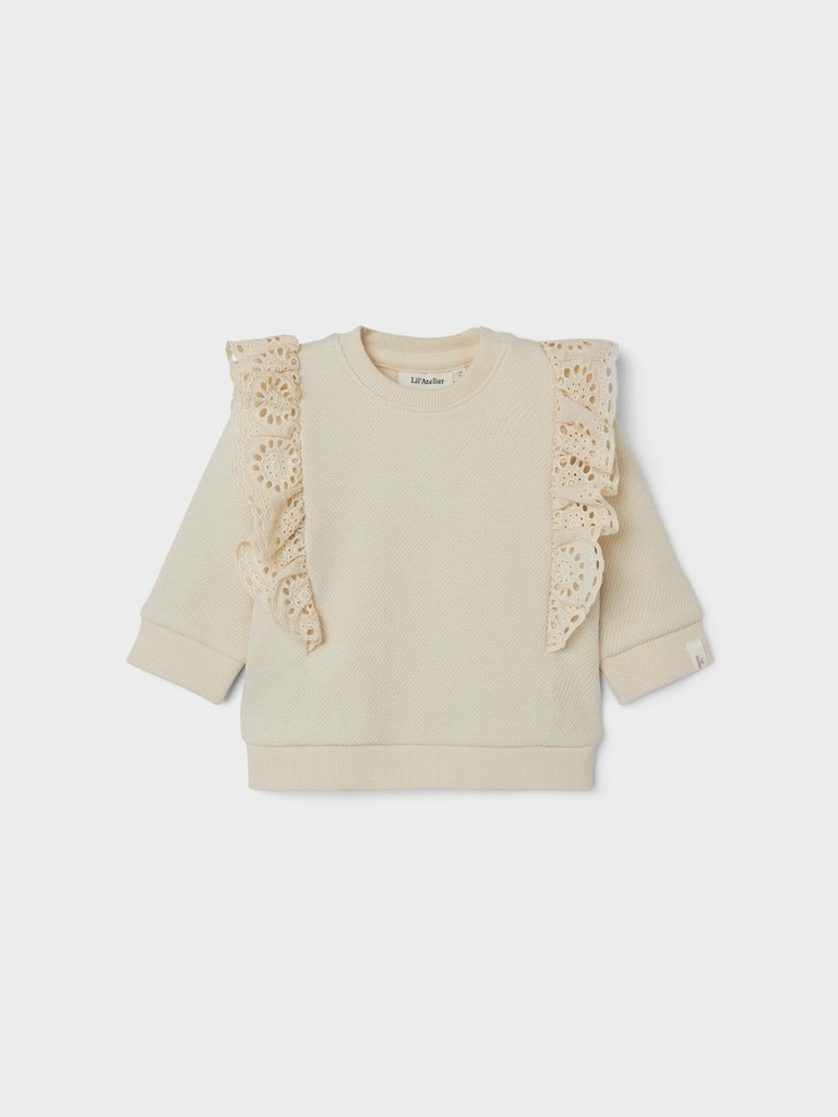 Lil' Atelier Baby sweater Nolan ruches Turtledove
