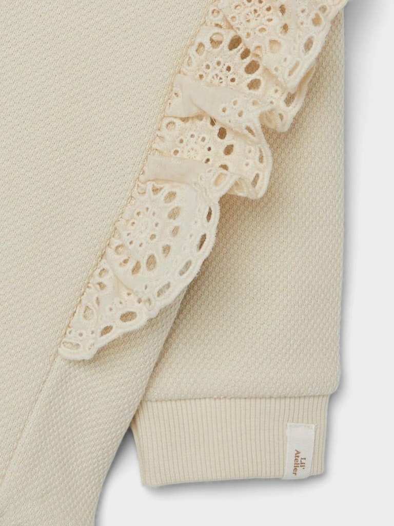 Lil' Atelier Baby sweater Nolan ruches Turtledove