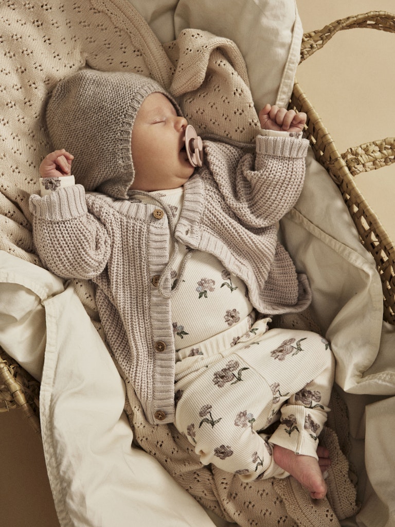 Lil' Atelier Baby Emlen knit vest Sheer Bliss