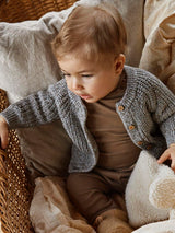 Lil' Atelier Baby Noro vest Sky Gray