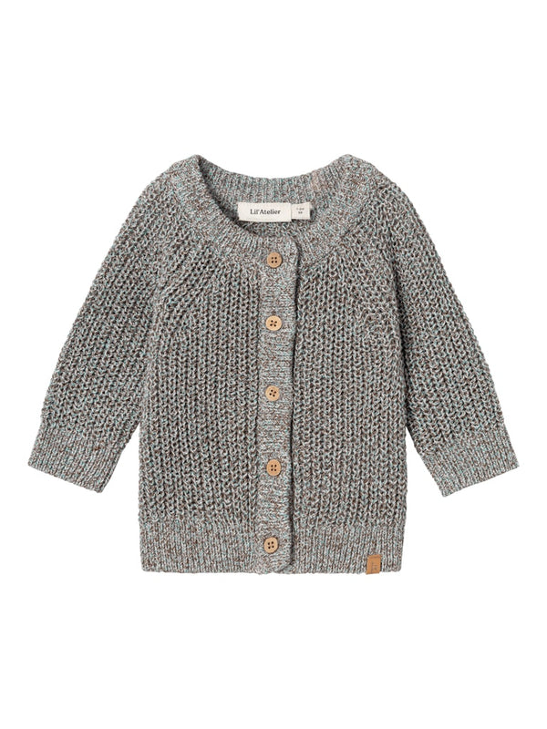 Lil' Atelier Baby Noro vest Sky Gray