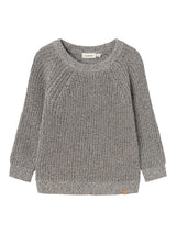 Lil' Atelier Mini Noro trui Sky Gray