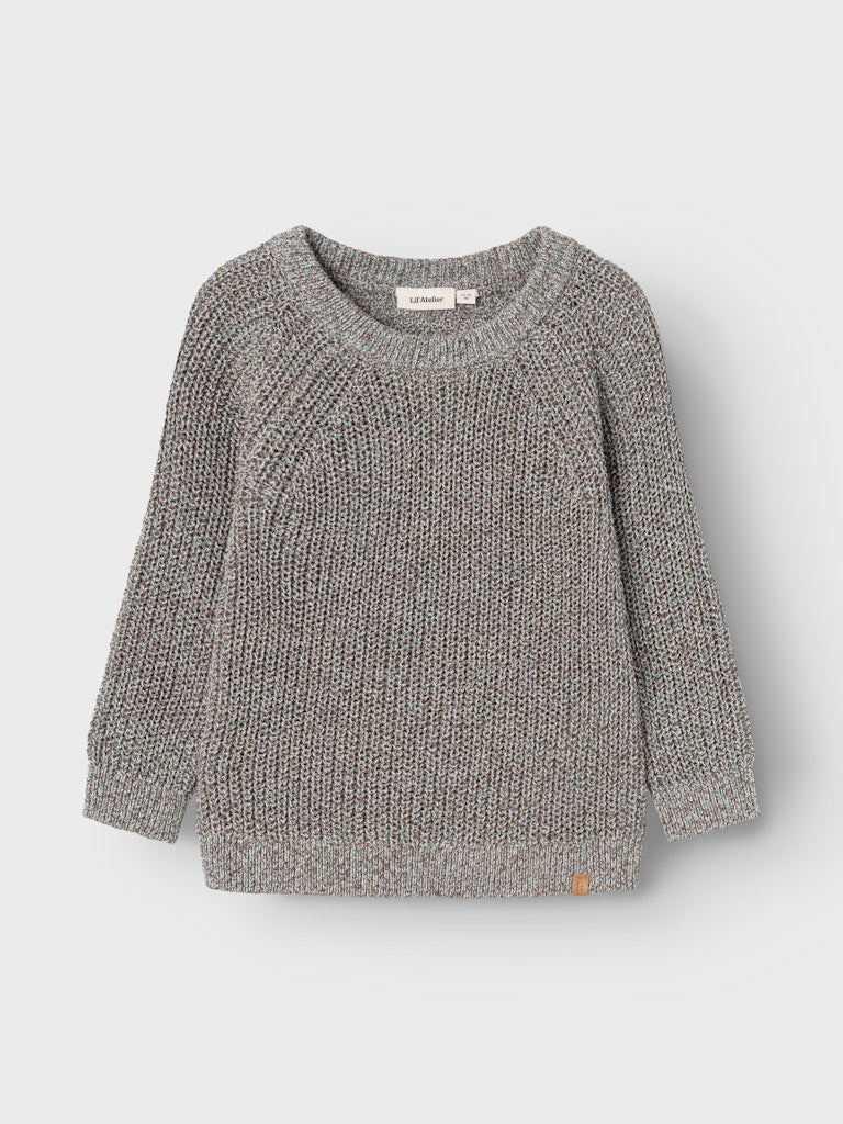 Lil' Atelier Mini Noro trui Sky Gray