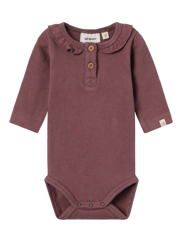 Lil' Atelier Baby Thoro Hou romper Rose Brown