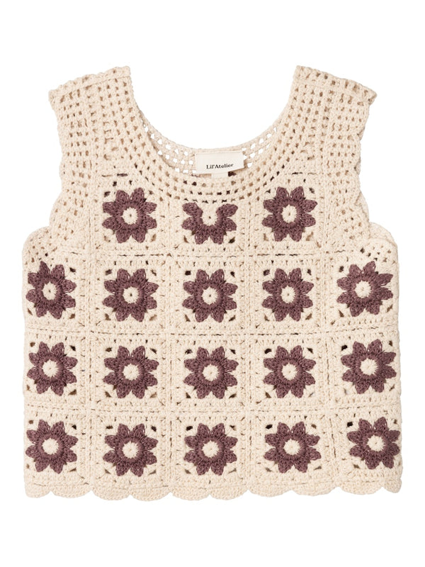 Lil' Atelier Mini Olino loose knit Birch