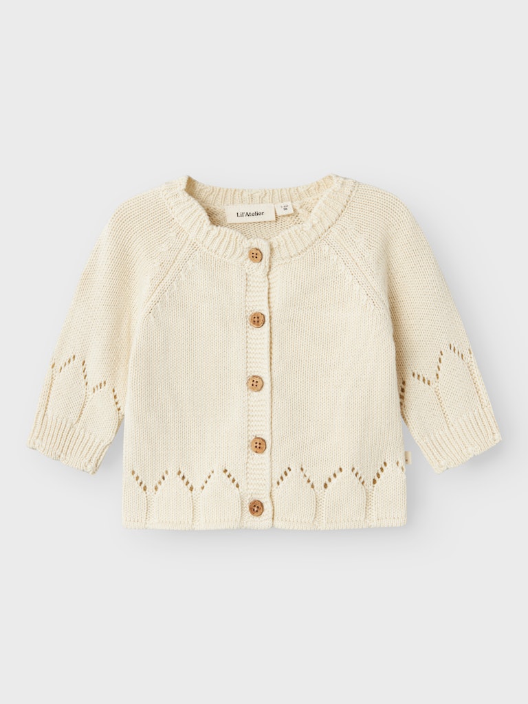 Lil' Atelier Baby Ramla knit vest turtledove