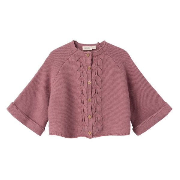 Lil' Atelier mini Dora loose knit vest Nostalgia Rose