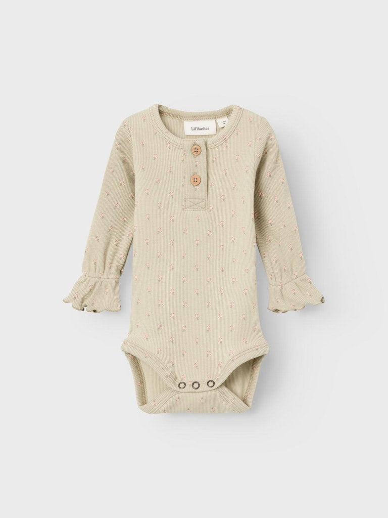 Lil' Atelier Baby Gago Fia romper Moss Gray