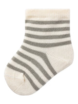 Lil' Atelier Baby Elove stripe sock Dried Sage