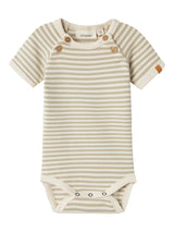 Lil' Atelier Baby Geo Fon romper Moss Gray