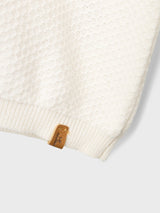 Lil' Atelier Mini Johanno knit polo Coconut Milk