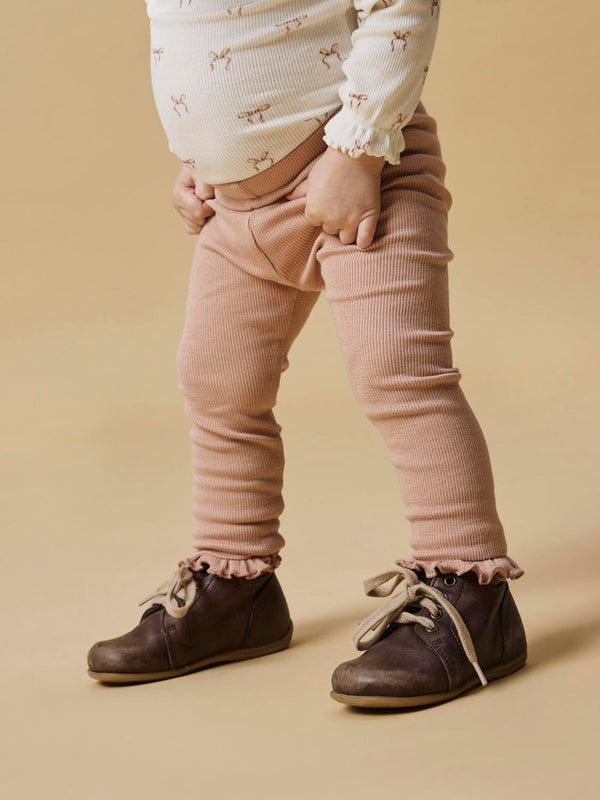 Lil' Atelier Baby Gago Dia legging Mahogany Rose