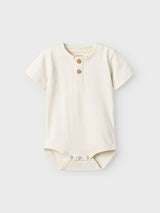 Lil' Atelier Baby Dolan short sleeve romper Turtledove