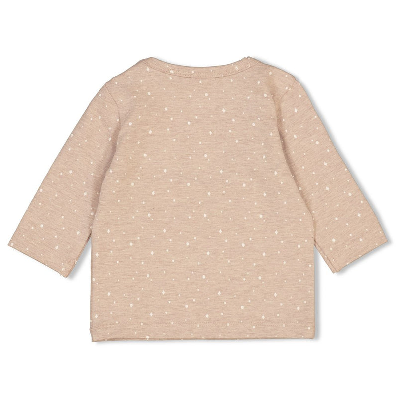 Feetje Longsleeve AOP Taupe melange - The Magic is in You