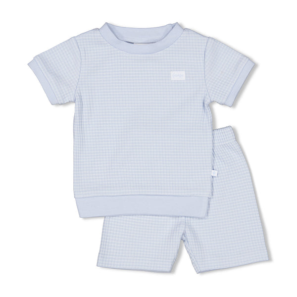 Feetje wafel Shortama babyblue - Summer Special