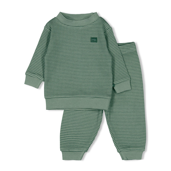 Feetje pyjama wafel Limited Edition Zeegroen